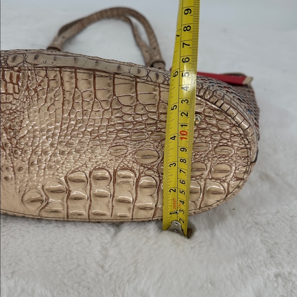 Brahmin Bowie Woven Tote Bag with Red Hanging Accent - Picture 9 of 12